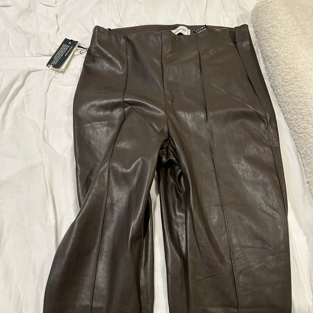 Aritiza brown leather pants